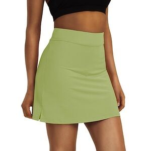 Golf Skirt Skort Tennis Skirt Women’s Size L Green Boy Shorts Elastic Waist NWT